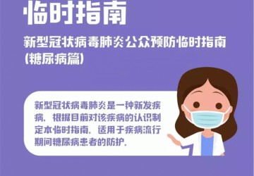 新型肺炎防控期間糖尿病老人臨時指南